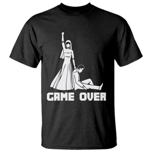 Bachelor Party T Shirt Game Over TS02 Black Printyourwear