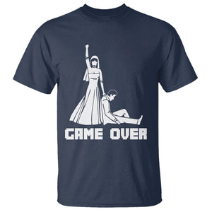 Bachelor Party T Shirt Game Over TS02 Navy Printyourwear