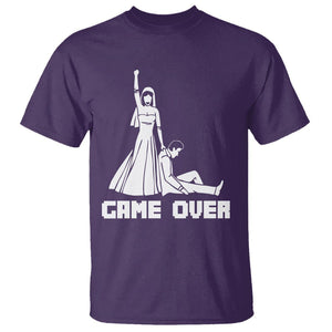 Bachelor Party T Shirt Game Over TS02 Purple Printyourwear