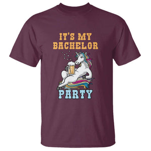 Bachelor Party T Shirt It's My Bachelor Party TS02 Maroon Printyourwear