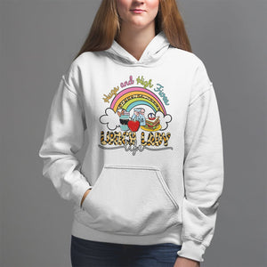 Back School Hugs & High Fives Lunch Lady Life Appreciation Hoodie TS02 White Printyourwear