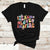 Teacher T Shirt Back To School Teach Love Inspire Retro Teachers Groovy TS02 Black Printyourwear