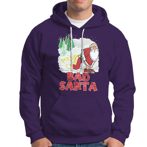 Bad Santa Merry Christmas Funny Naughty Xmas Hoodie TS09 Purple Printyourwear