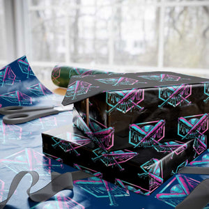 Baseball Drip Ice Cream Dripping Wrapping Paper Roll TS02 Black Print Your Wear
