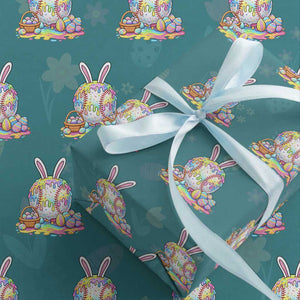 Baseball Easter Drip Ice Cream Sprinkles Egg Gift Wrapping Paper Roll TS14 Teal Print Your Wear