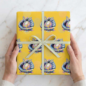 Baseball Easter Wrapping Paper Roll Drip Ice Cream Sprinkles Baseball Glove TS14 Yellow Print Your Wear