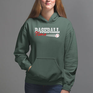 Baseball Mom Hoodie I'm Not Yelling This is My Baseball Nana Voice TS09 Dark Forest Green Printyourwear