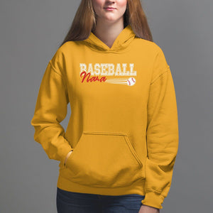 Baseball Mom Hoodie I'm Not Yelling This is My Baseball Nana Voice TS09 Gold Printyourwear