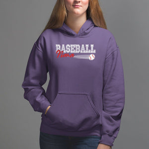 Baseball Mom Hoodie I'm Not Yelling This is My Baseball Nana Voice TS09 Purple Printyourwear