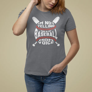 Baseball Mom T Shirt For Women I'm Not Yelling This is My Baseball Nana Voice TS09 Charcoal Printyourwear