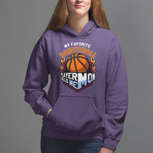 Basketball Mom Hoodie My Favorite Basketball Player Calls Me Mom TS09 Purple Printyourwear