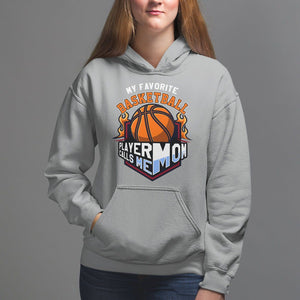 Basketball Mom Hoodie My Favorite Basketball Player Calls Me Mom TS09 Sport Gray Printyourwear