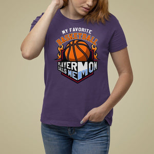 Basketball Mom T Shirt For Women My Favorite Basketball Player Calls Me Mom TS09 Purple Printyourwear