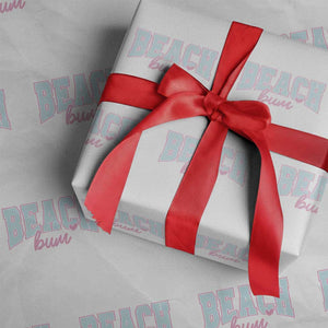 Beach Bum Wrapping Paper Roll Summer Vacation Beach Lovers TS10 White Print Your Wear