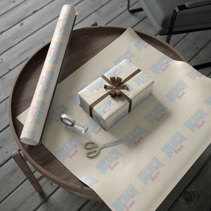 Beach Bum Wrapping Paper Roll Summer Vacation Beach Lovers TS10 Beige Print Your Wear
