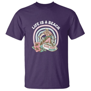 Beach Lover T Shirt Life's A Beach Make Some Waves Summer Vacation TS09 Purple Print Your Wear