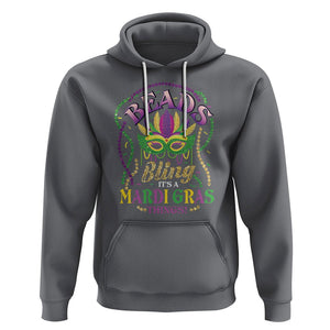 Beads And Bling It's A Mardi Gras Thing Hoodie TS09 Charcoal Printyourwear