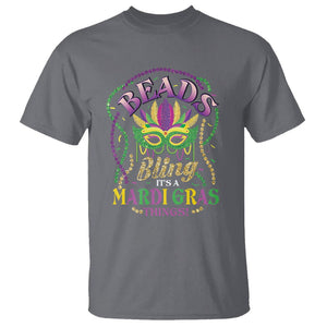 Beads And Bling It's A Mardi Gras Thing T Shirt TS09 Charcoal Printyourwear