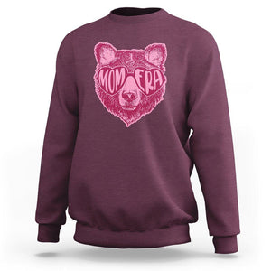 Bear Mom Era Sweatshirt Mother's Day Cool Mom Club Pink Mama TS02 Maroon Printyourwear