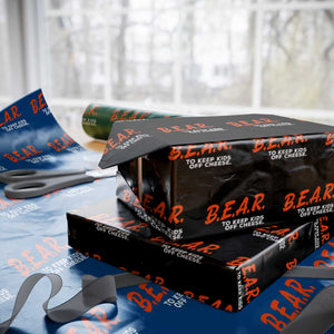 Bear to Keep Kids Off Cheese Wrapping Paper Roll TS10 Black Print Your Wear