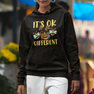 Bee Autism Awareness Hoodie It's Ok To Be Different Spectrum Puzzle Piece TS02 Printyourwear