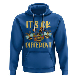 Bee Autism Awareness Hoodie It's Ok To Be Different Spectrum Puzzle Piece TS02 Royal Blue Printyourwear