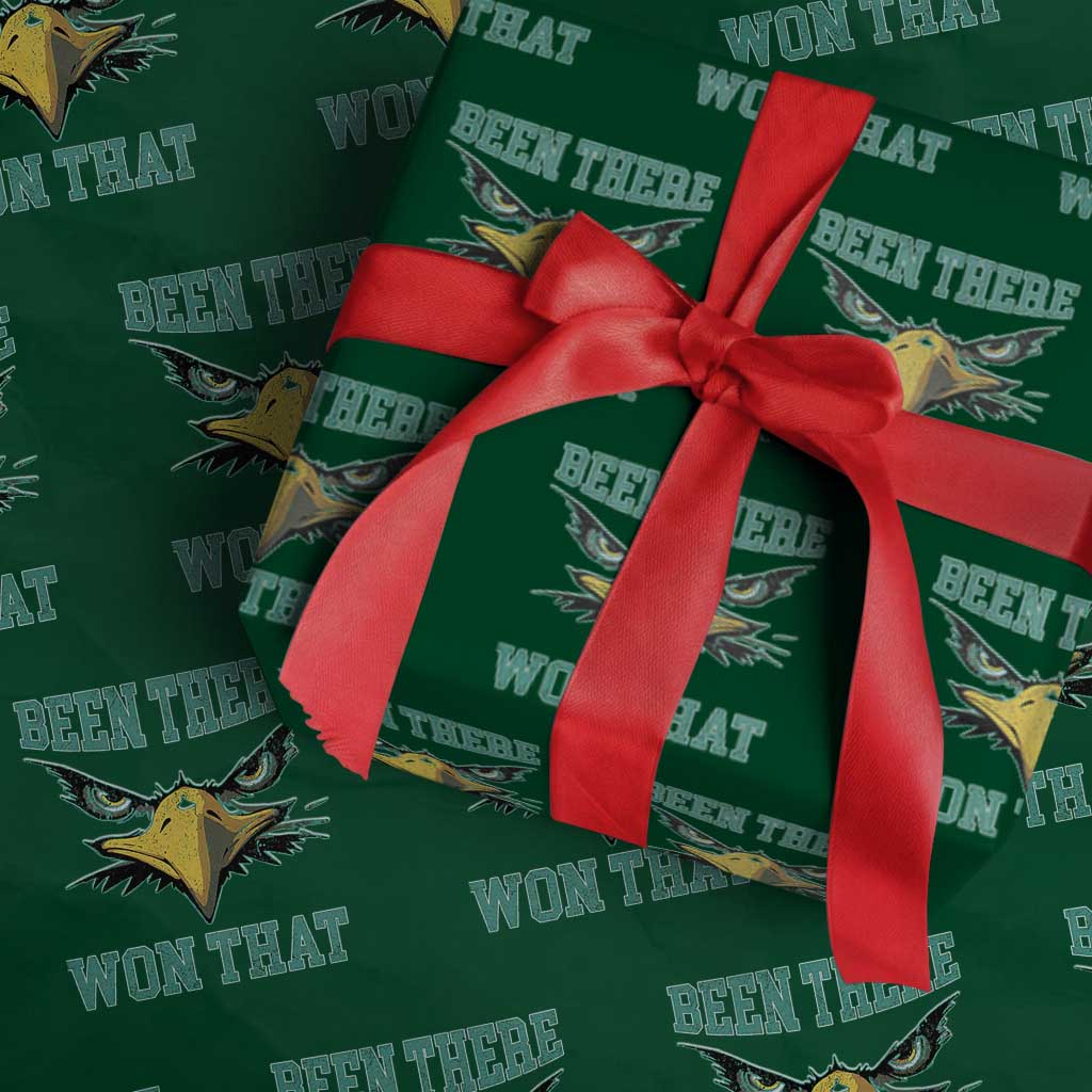Been There Won That Wrapping Paper Roll Fierce Eagle Eyes TS02 Green Print Your Wear