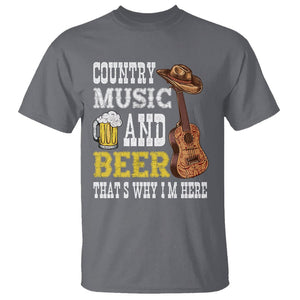 Beer Lover T Shirt Country Music And Beer That's Why I'm Here Western Drinking TS02 Printyourwear