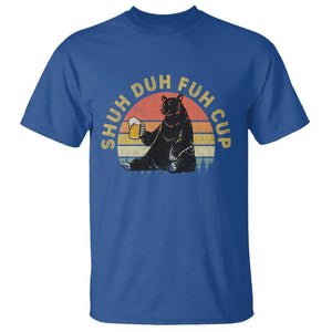 Beer Lover T Shirt Shuh Duh Fuh Cup Retro Funny Bear Drinking Beer Camping TS02 Printyourwear