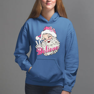 Believe Christmas Vintage Pink Santa Claus Hoodie TS09 Royal Blue Printyourwear