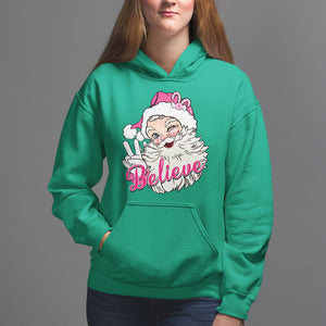 Believe Christmas Vintage Pink Santa Claus Hoodie TS09 Irish Green Printyourwear