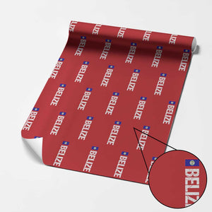 Belize Flag Wrapping Paper Roll Distressed Central American Pride Heritage Gift TS10 Red Print Your Wear