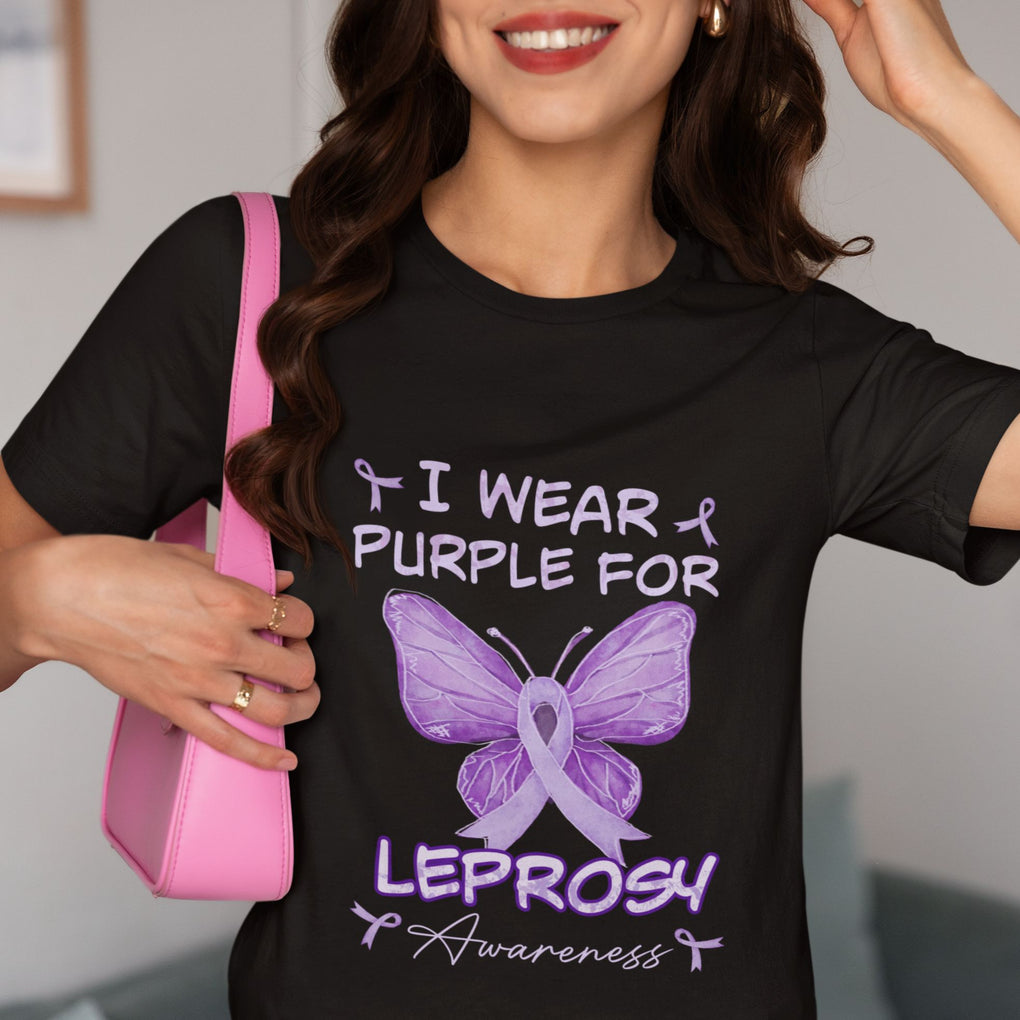 Leprosy Awareness T Shirt I Wear Purple For Leprosy Awareness TS02 Printyourwear