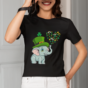 Cute Elephant St. Patricks Day T Shirt for Boys Girls TS02 Printyourwear