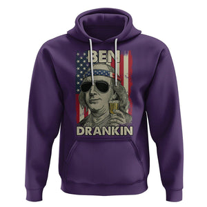 Benjamin Franklin Hoodie Ben Drankin' Funny 4th Of July TS02 Purple Printyourwear