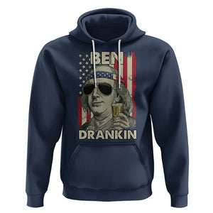 Benjamin Franklin Hoodie Ben Drankin' Funny 4th Of July TS02 Navy Printyourwear