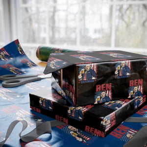 Benjamin Franklin Wrapping Paper Roll Funny Patriotic Founding Father TS12 Black Print Your Wear