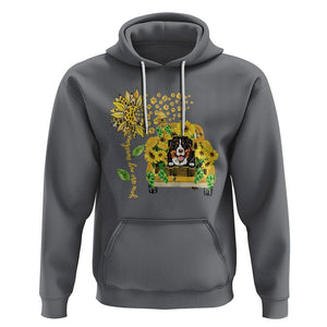 Bernese Mountain Dog Hoodie You Are My Sunshine Sunflower TS02 Charcoal Printyourwear