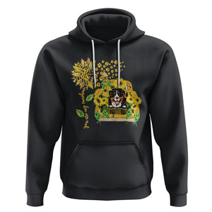 Bernese Mountain Dog Hoodie You Are My Sunshine Sunflower TS02 Black Printyourwear