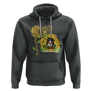 Bernese Mountain Dog Hoodie You Are My Sunshine Sunflower TS02 Dark Heather Printyourwear