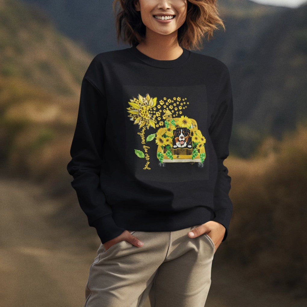 Bernese Mountain Dog Sweatshirt You Are My Sunshine Sunflower TS02 Printyourwear