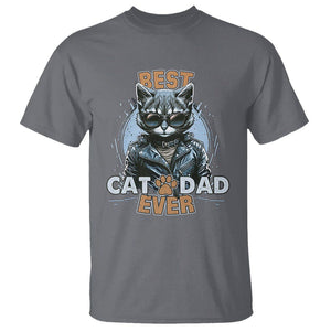 Best Cat Dad Ever T Shirt Cool Cat Lovers Father's Day TS02 Charcoal Print Your Wear