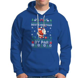 Best Christmas By Par Santa Claus Golfer Xmas Golf Hoodie TS09 Royal Blue Printyourwear