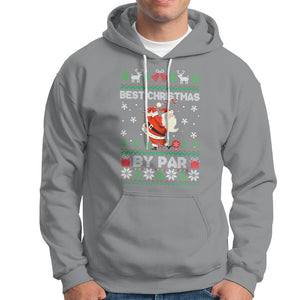 Best Christmas By Par Santa Claus Golfer Xmas Golf Hoodie TS09 Sport Gray Printyourwear