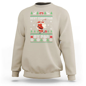 Best Christmas By Par Santa Claus Golfer Xmas Golf Sweatshirt TS09 Sand Printyourwear