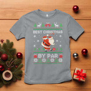 Best Christmas By Par Santa Claus Golfer Xmas Golf T Shirt TS09 Sport Gray Printyourwear