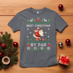 Best Christmas By Par Santa Claus Golfer Xmas Golf T Shirt TS09 Charcoal Printyourwear