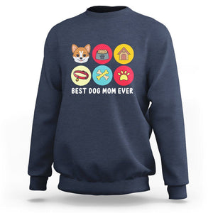 Best Dog Mom Ever Sweatshirt Pet Owner Life TS02 Navy Printyourwear