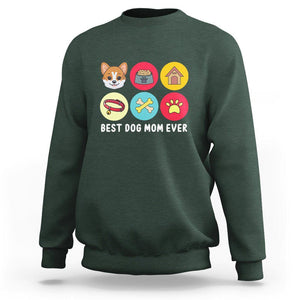 Best Dog Mom Ever Sweatshirt Pet Owner Life TS02 Dark Forest Green Printyourwear