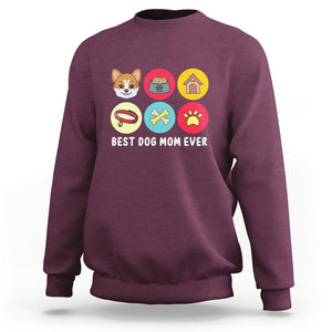 Best Dog Mom Ever Sweatshirt Pet Owner Life TS02 Maroon Printyourwear